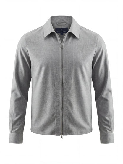 EMANUEL BERG | Blouson aviateur léger en coton stretch - Gris