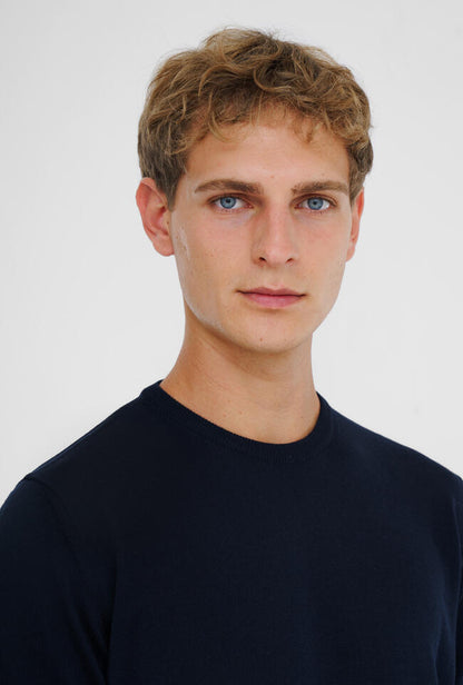 Ferrante | Pull en laine mérinos - Bleu marine