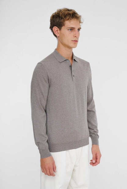 Ferrante | Polo en laine mérinos - Beige