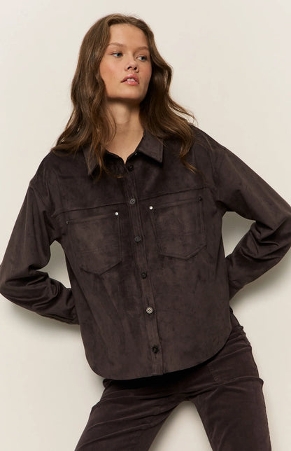 Sanctuary | La chemise Ivy en daim - marron