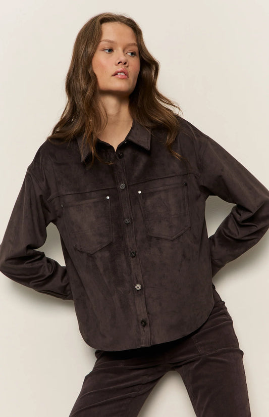 Sanctuary | La chemise Ivy en daim - marron