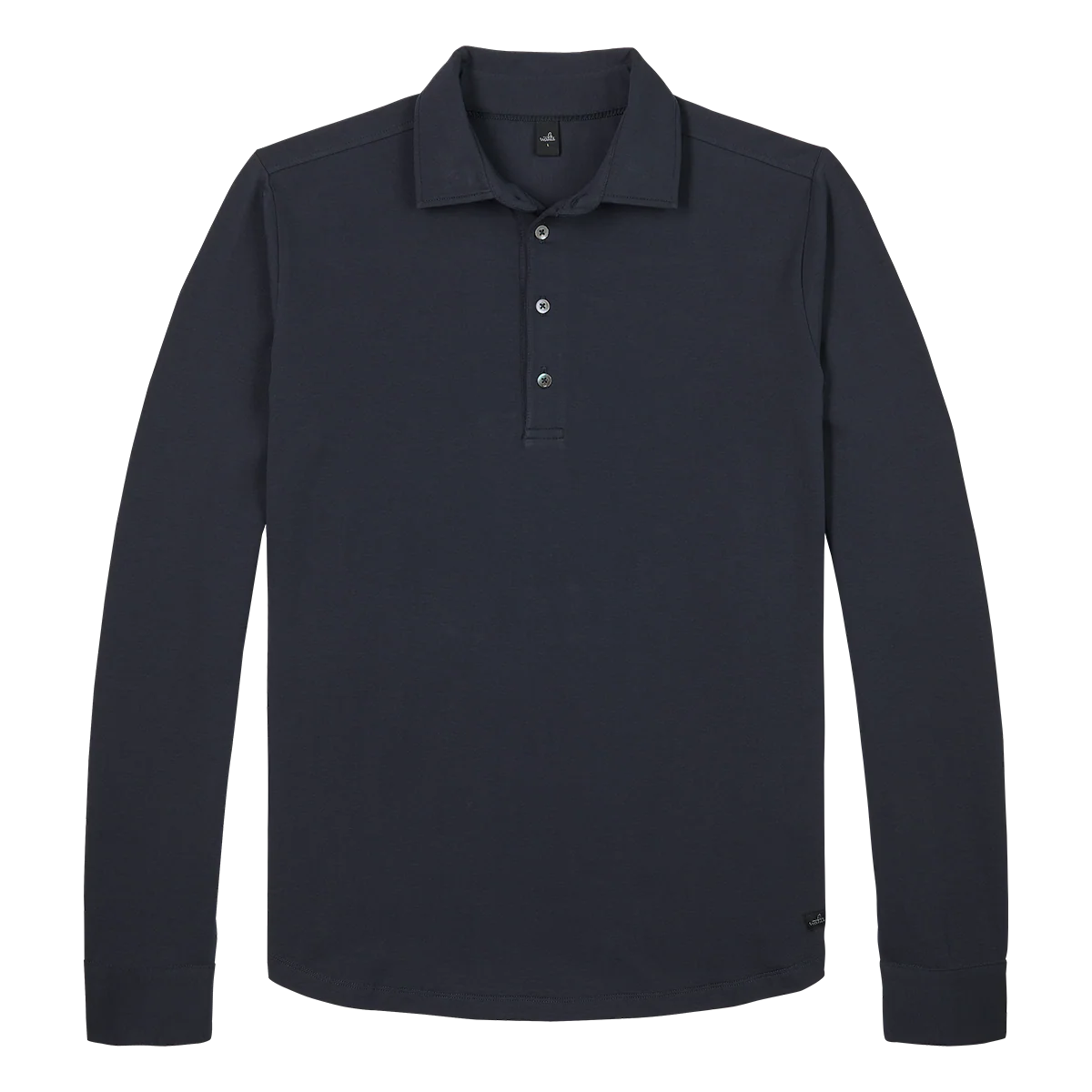 WAHTS | Polo à manches longues en jersey " Edwards" - Marine foncé