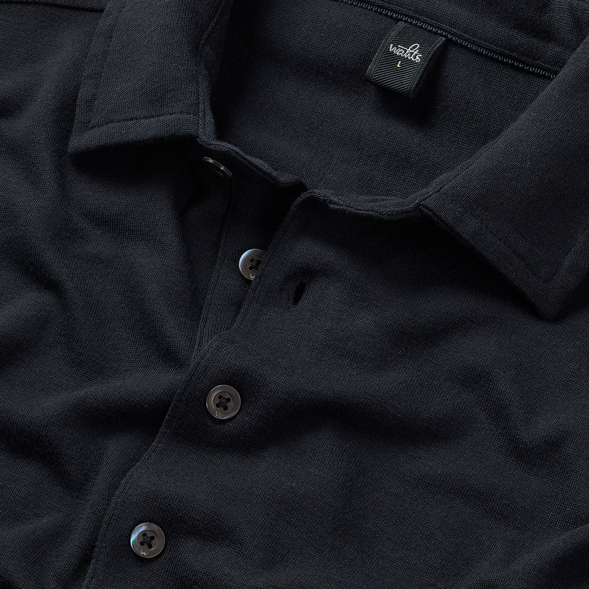 WAHTS |  Le polo en maille ''Edwards'' - Bleu nuit