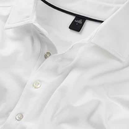 WAHTS | Polo à manches longues en jersey " Edwards" - Blanc