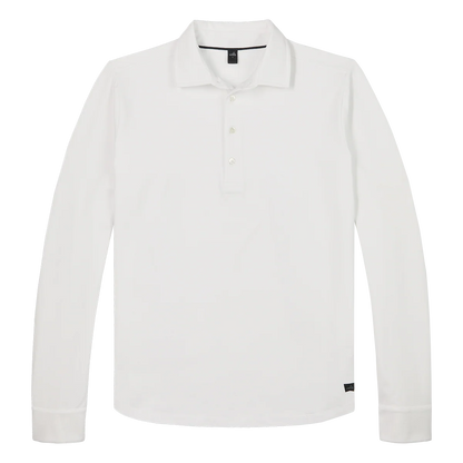 WAHTS | Polo à manches longues en jersey " Edwards" - Blanc