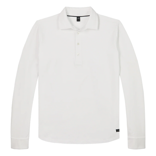 WAHTS | Polo à manches longues en jersey " Edwards" - Blanc