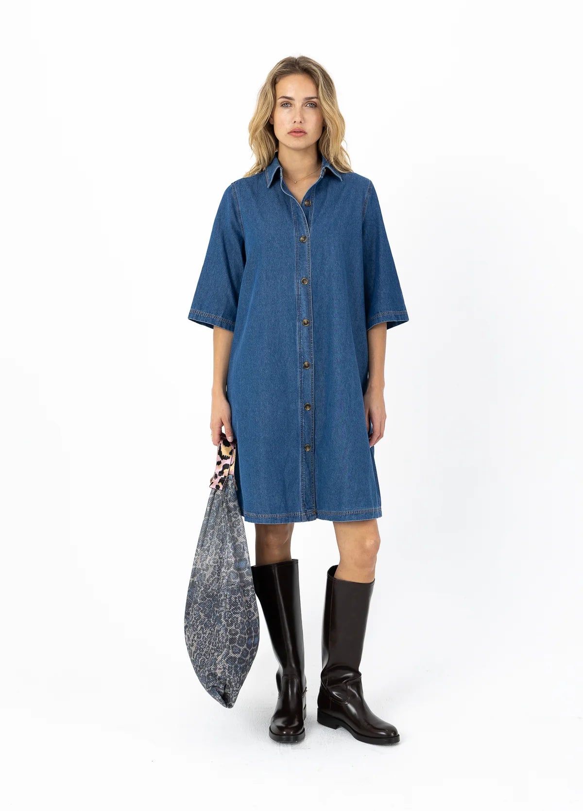 Coster | - Robe à coupe classique-Denim
