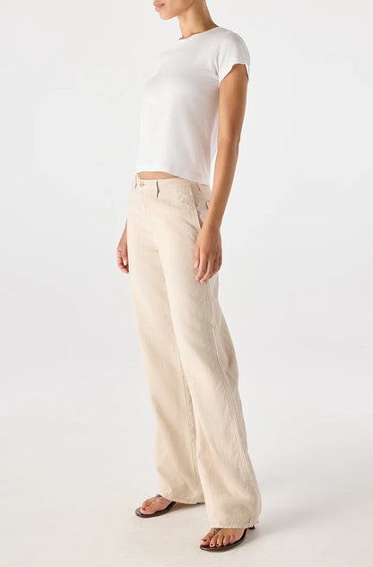 AMO | Pantalon ''Emma'' à coupe ample et taille haute - Dove