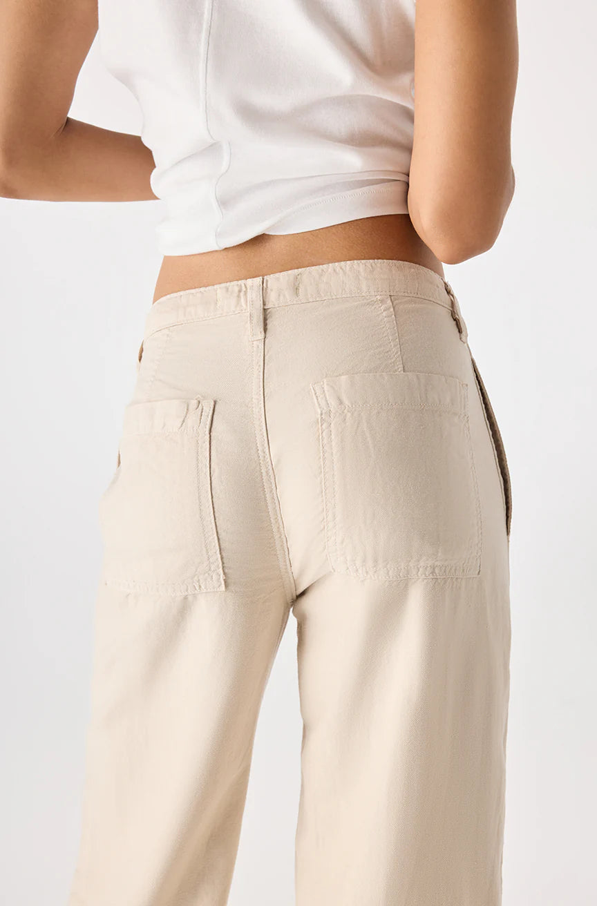 AMO | Pantalon ''Emma'' à coupe ample et taille haute - Dove