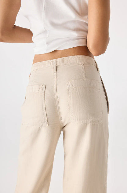 AMO | Pantalon ''Emma'' à coupe ample et taille haute - Dove