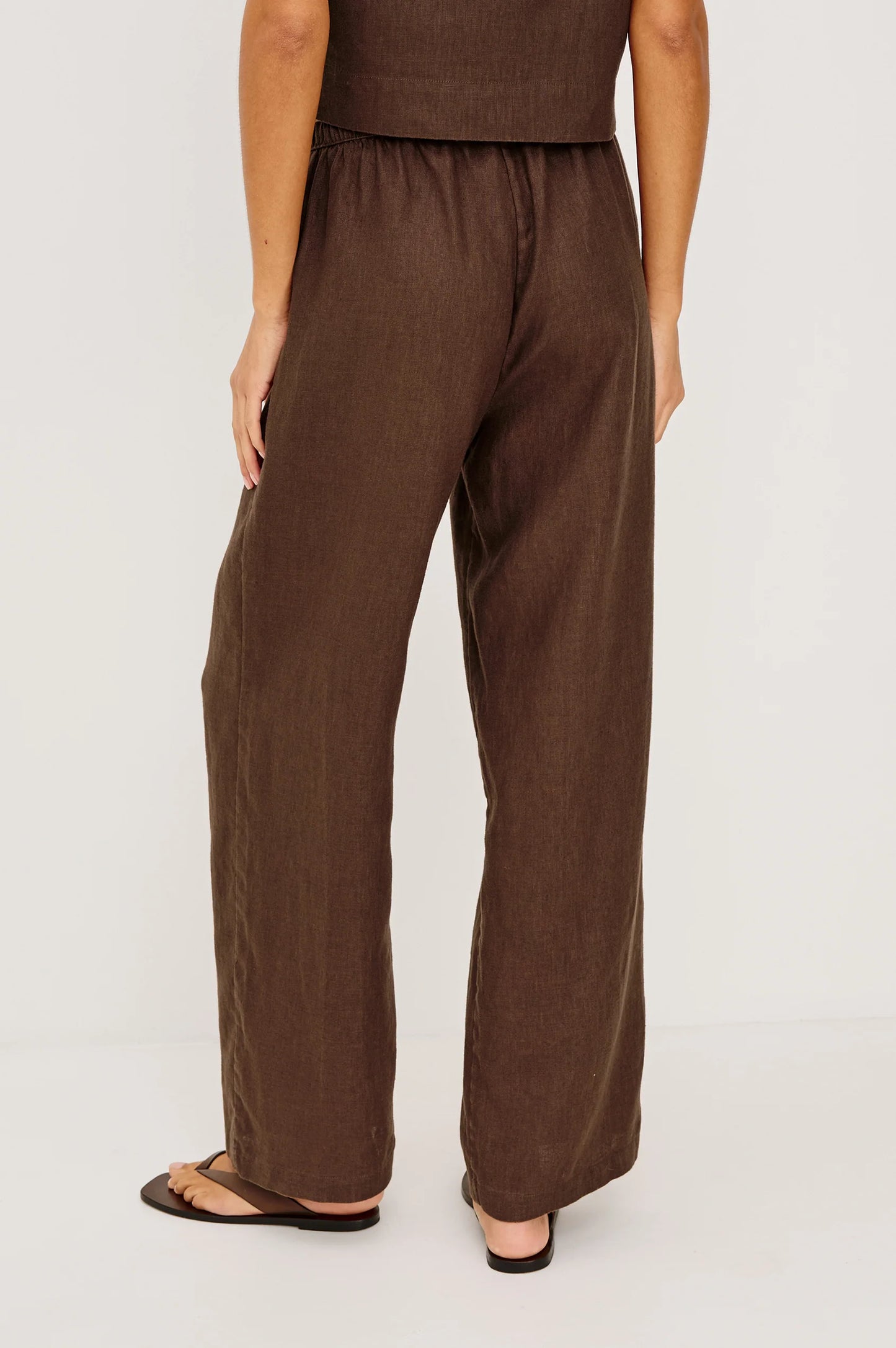 Rails | Pantalon taille haute en lin ''Emmie'' - Espresso