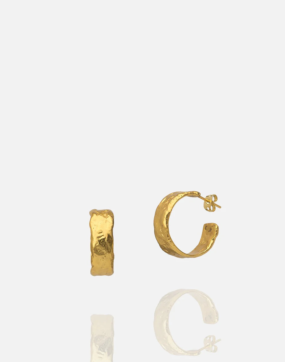 RM KANDY | Boucles d'oreille 'TEXTURED' - Plaqué Or 24K