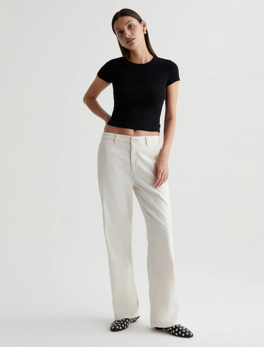 AG | Pantalon "CADEN" coupe droite - Blanc casse