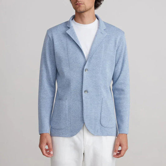 Emanuel Berg | Gilet en laine mérinos Premium  - Bleu clair