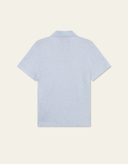 Les Deux | Polo en lin "Emmanuel" - Bleu clair
