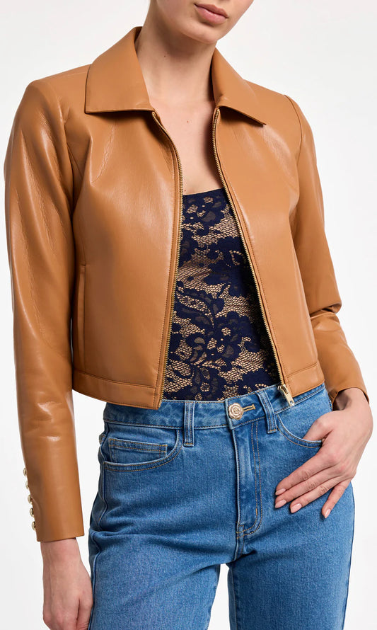 Generation Love | Veste en cuir vegan ''Lola'' - Camel