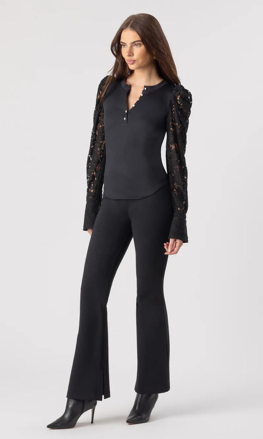 Generation Love | Pantalon évasé "Ponte" - Noir
