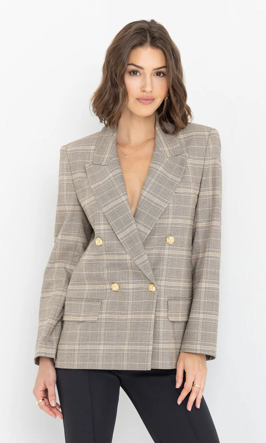 Generation Love | Blazer à carreaux ''Maverick'' - Taupe