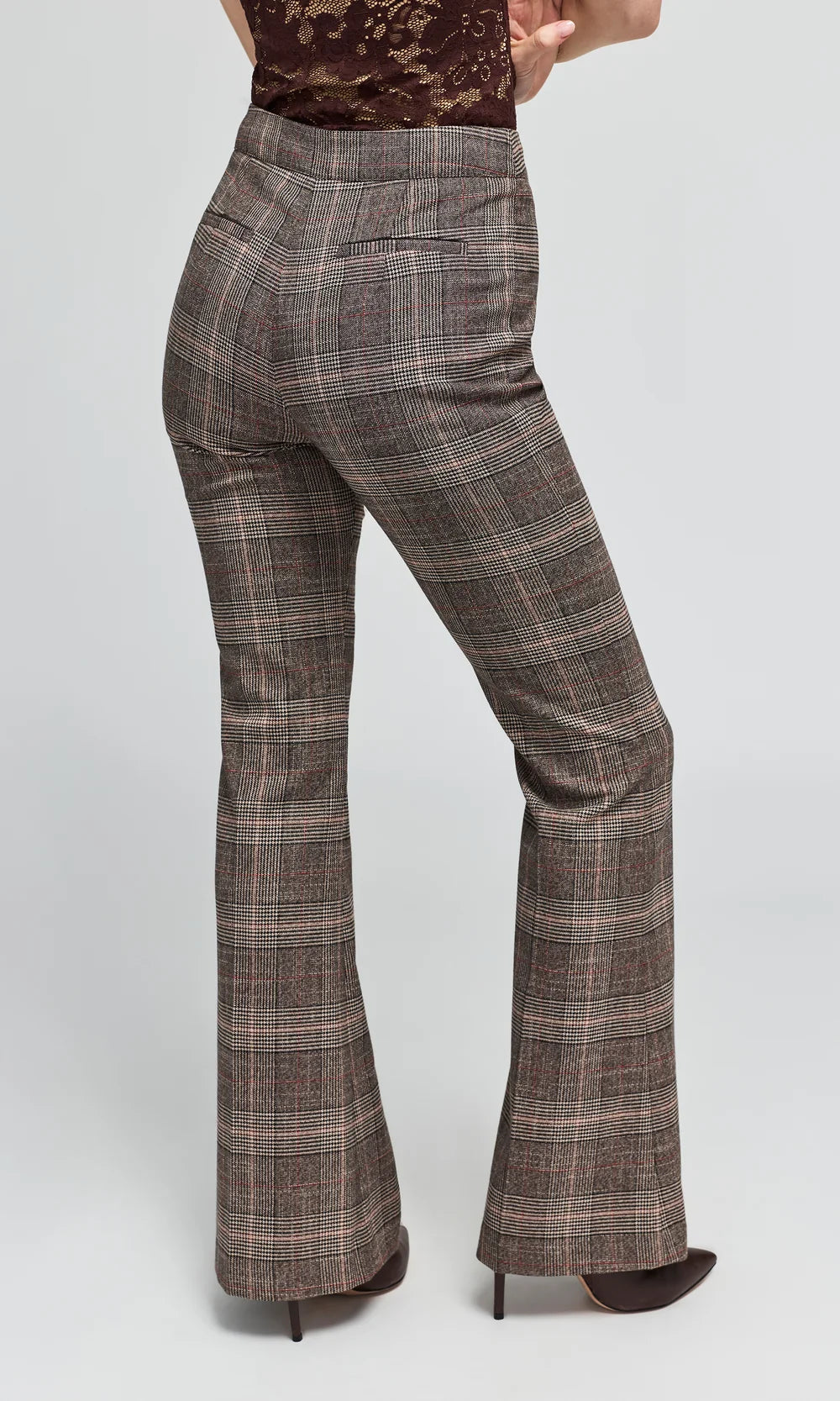 Generation Love | Pantalon tailleur à carreaux 'Elise' | Brun