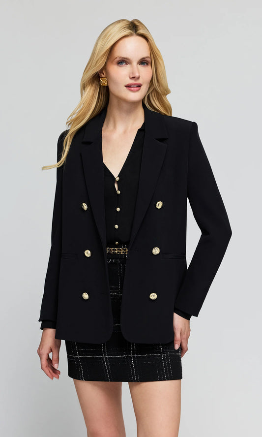 Generation Love | Veston en crêpe 'Leighton' | Noir