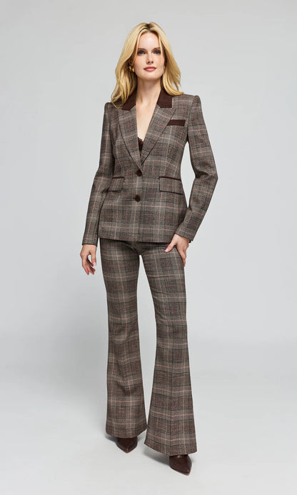 Generation Love | Pantalon tailleur à carreaux 'Elise' | Brun