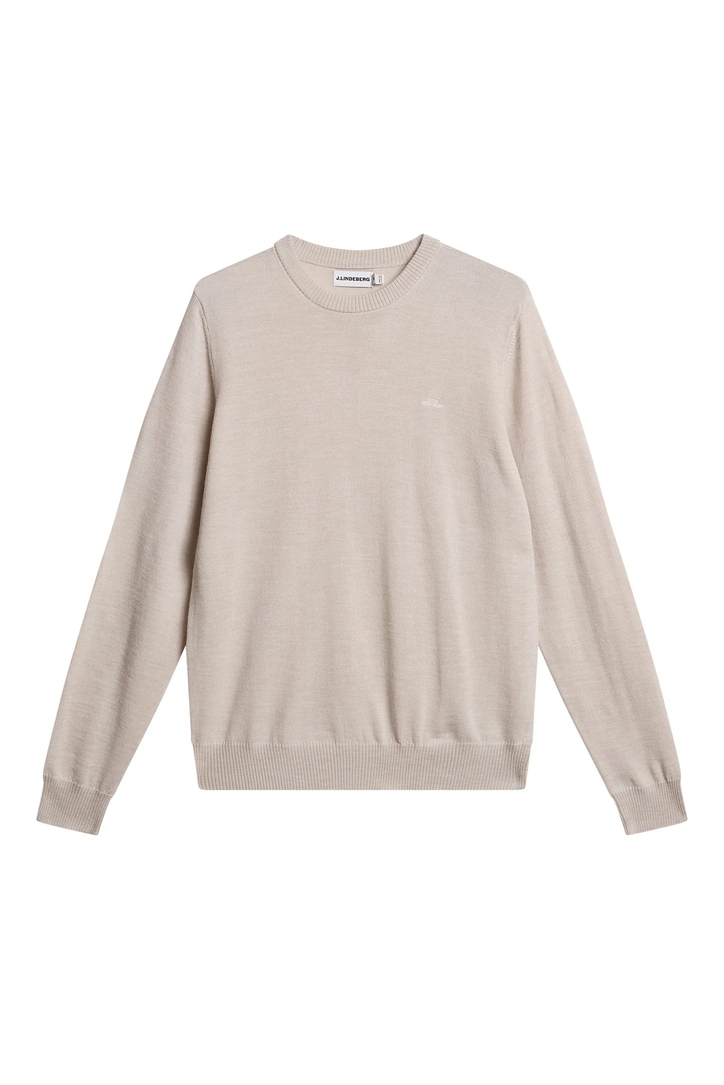 J.LINDEBERG | Pull "Keane" Merino à col rond - beige
