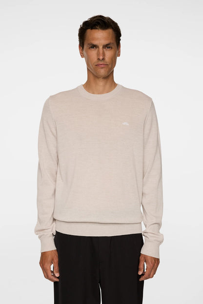 J.LINDEBERG | Pull "Keane" Merino à col rond - beige