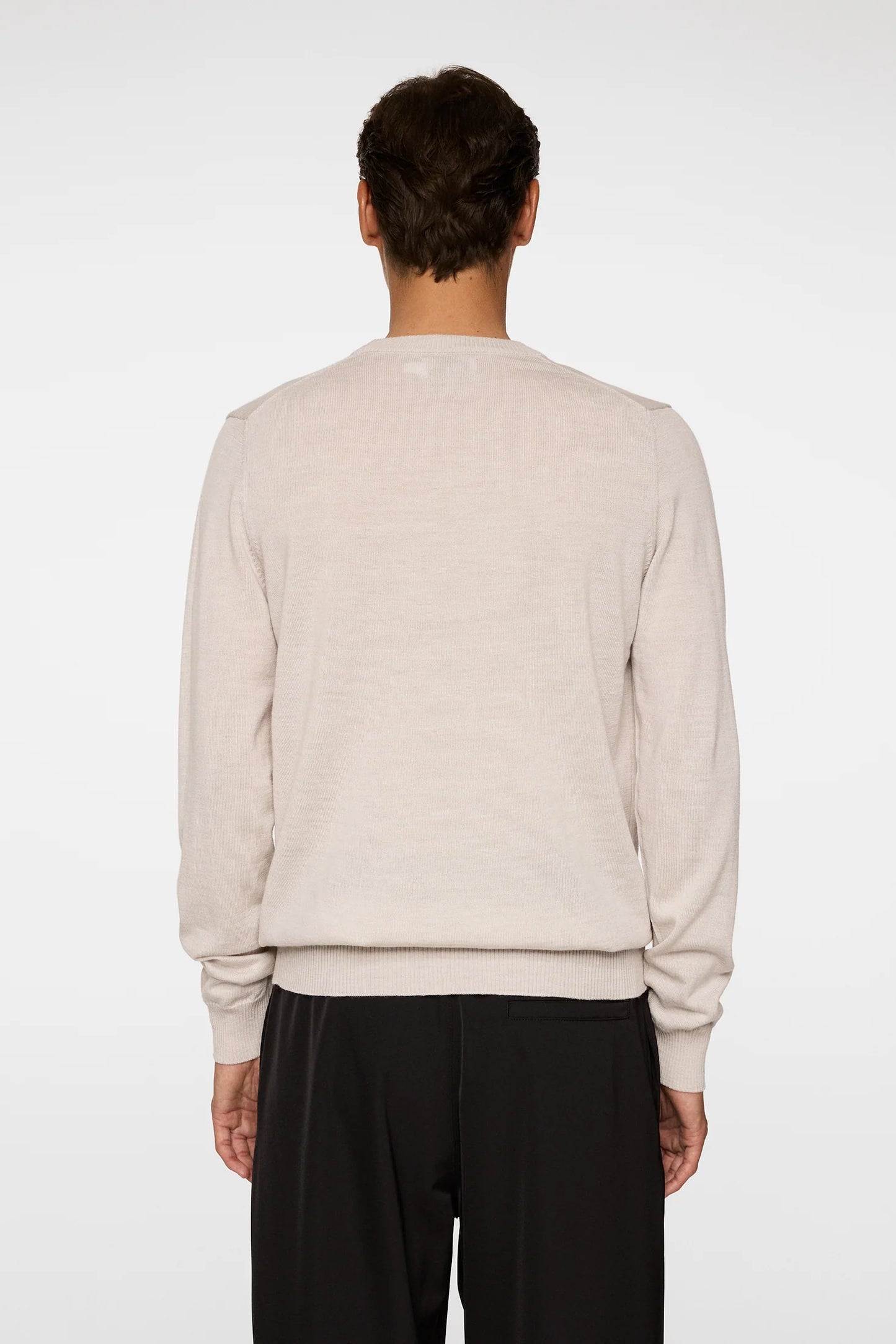 J.LINDEBERG | Pull "Keane" Merino à col rond - beige