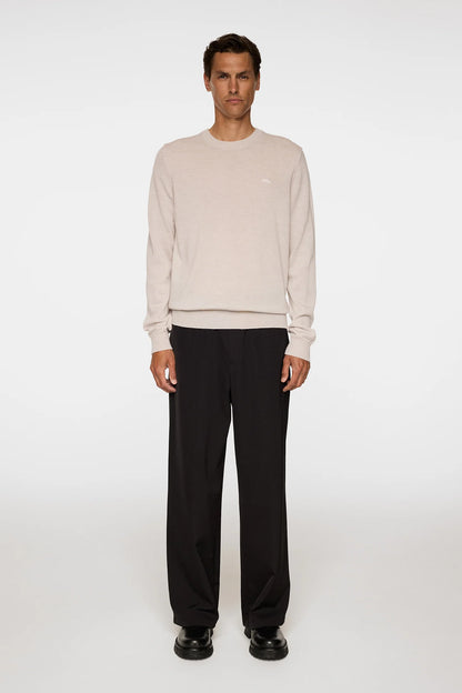 J.LINDEBERG | Pull "Keane" Merino à col rond - beige