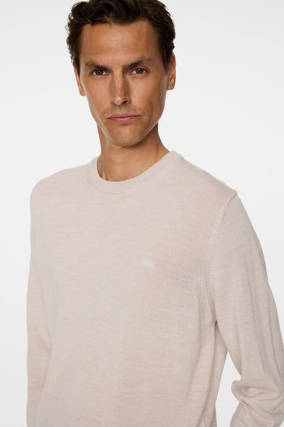 J.LINDEBERG | Pull "Keane" Merino à col rond - beige