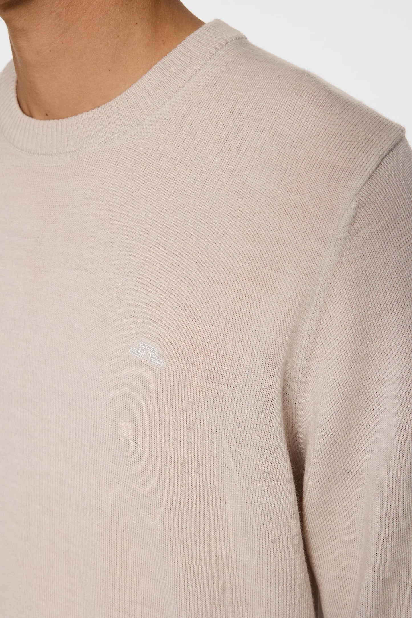 J.LINDEBERG | Pull "Keane" Merino à col rond - beige