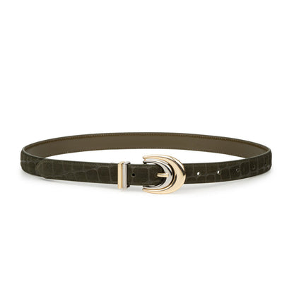 SANCIA | ceinture en cuir ''Vincent'' - Vert
