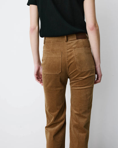 GRACE & MILA | Pantalon droit velours côtelé ''Alban'' | coffee