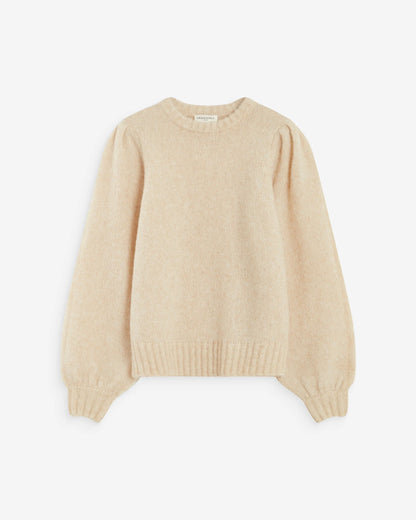 GRACE & MILA | Pull à épaules froncées 'Antoine' | Beige
