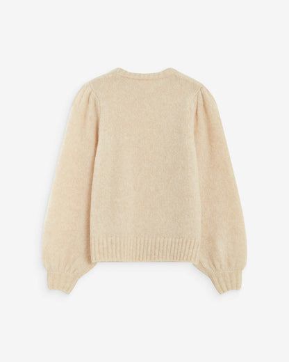 GRACE & MILA | Pull à épaules froncées 'Antoine' | Beige