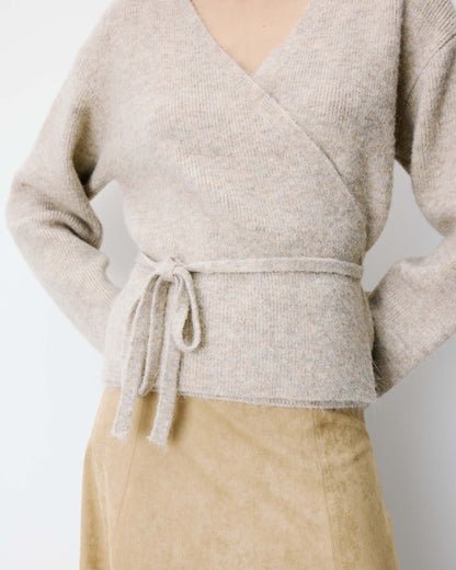 GRACE & MILA | Cardigan cache-cœur ''Anior'' nouable en maille | grege
