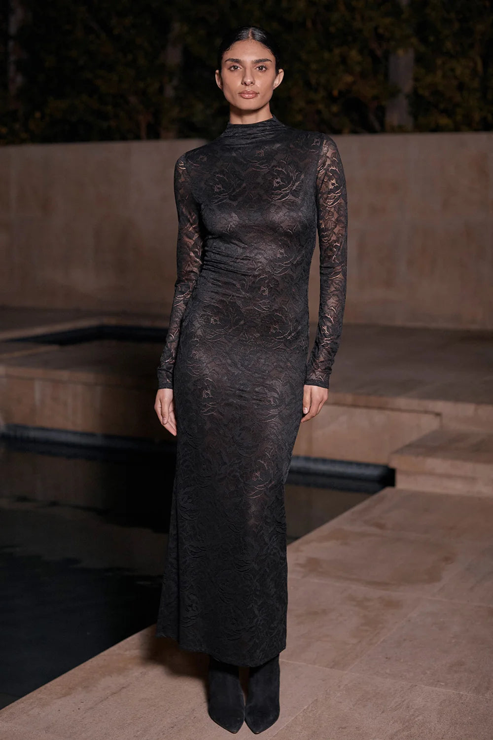 MISA | Robe en Dentelle 'Mitra' | Noir