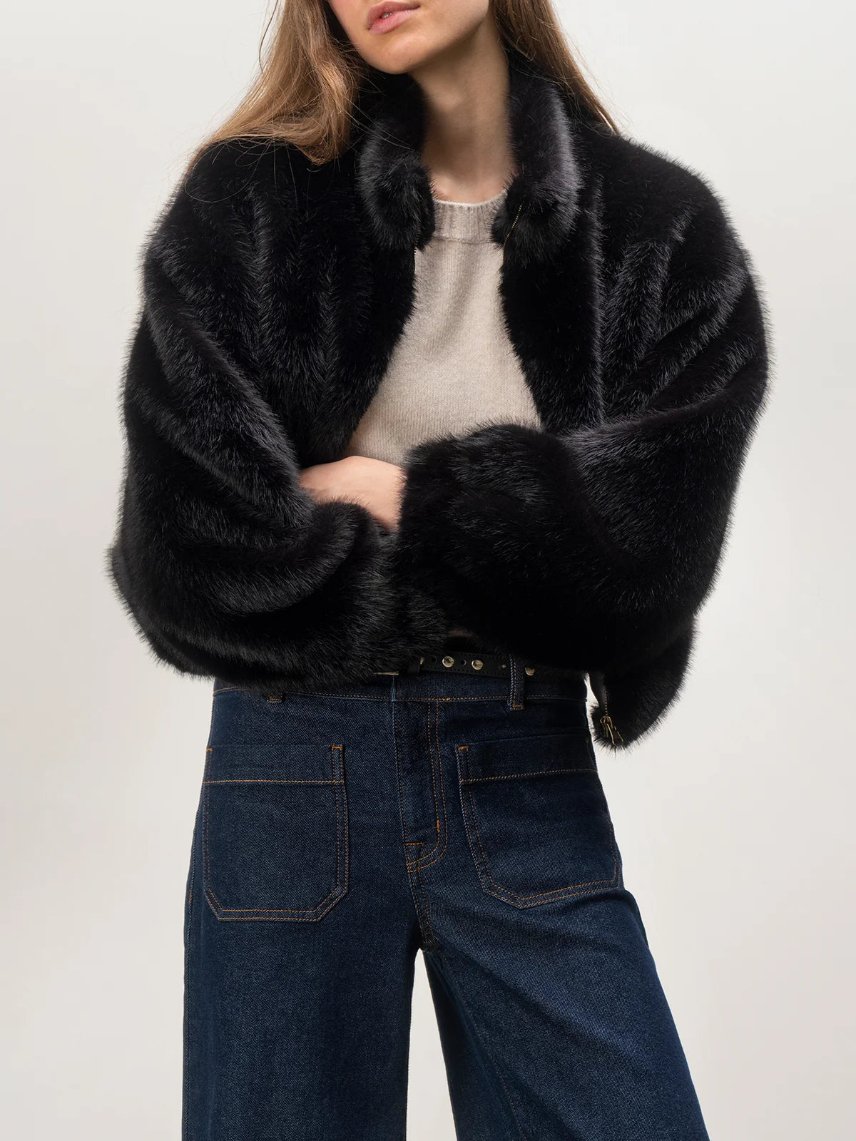 Sanctuary | Veste en fourrure 'Everest' | Noire