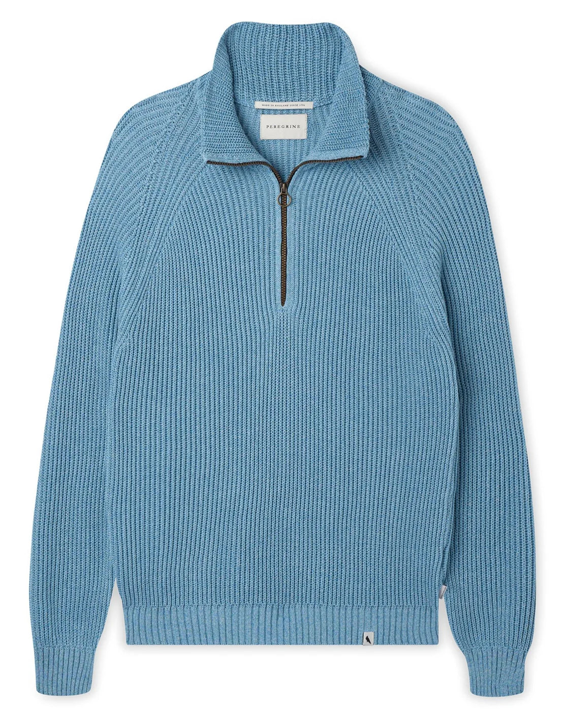 Peregrine | Pull en coton à quart de zip ''Felix'' - Ocean