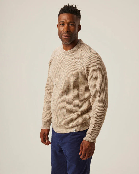 Peregrine | Pull ''Ford'' en laine mérinos  - Avoine