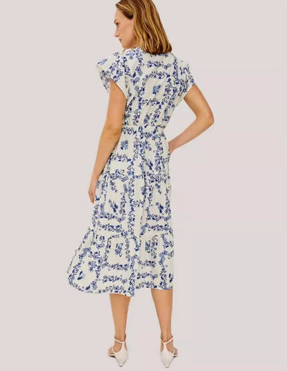 Rails | La robe "Roza"- Bleu et blanche