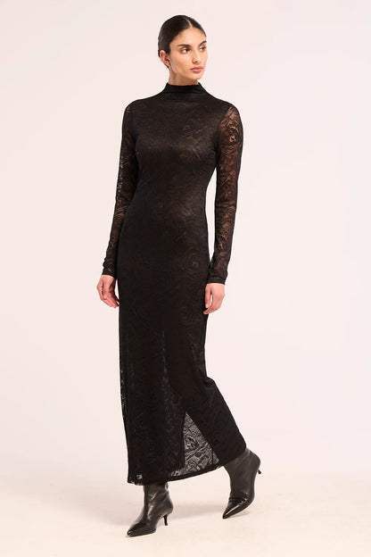 MISA | Robe en Dentelle 'Mitra' | Noir