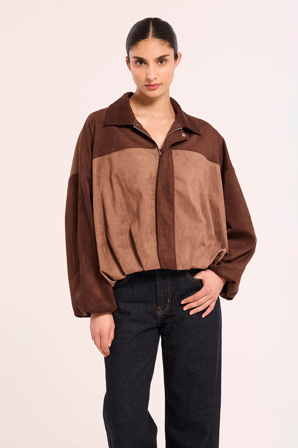 MISA | Veste en Suède 'Hester' | Marron