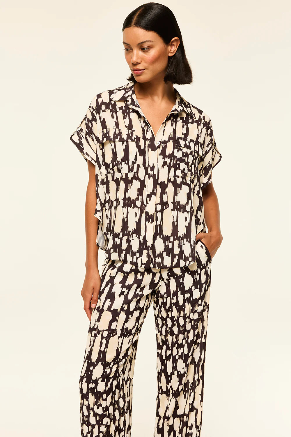 MISA | Chemise à manches courtes "ERIN" - Imprimé