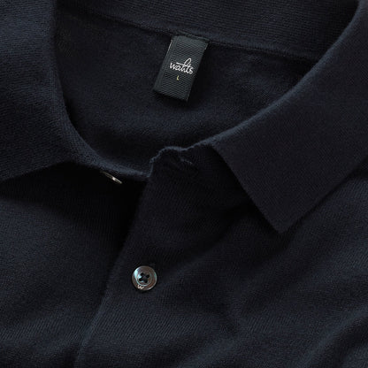 WAHTS | Polo en maille "Graham" - Marine foncé