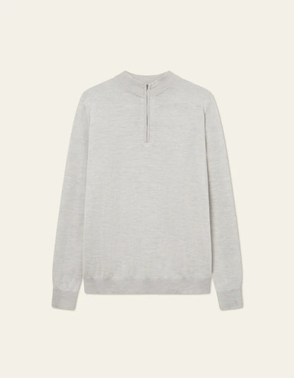 Les Deux | Pull demi-zip "Greyson" - Gris clair