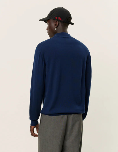 Les Deux | Pull demi-zip "Greyson" - Bleu Marine