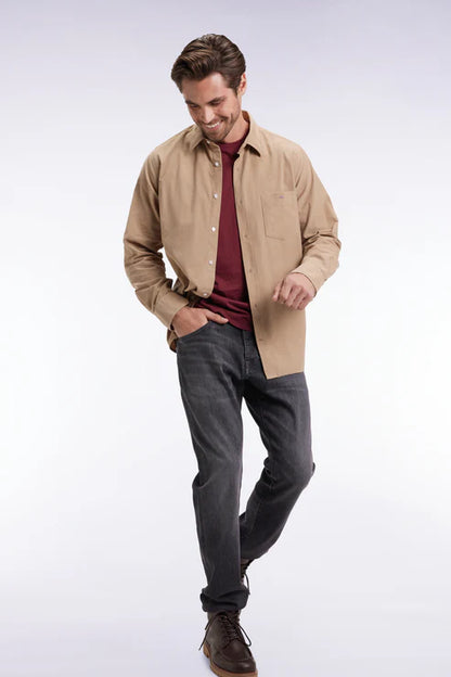 Eden Park | Chemise en velours - Beige