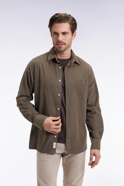 Eden Park | Chemise en velours - Kaki
