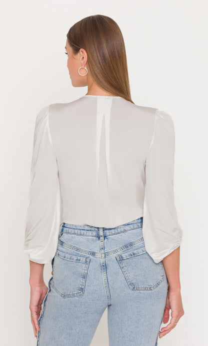 Generation Love | Blouse "Lehti Jersey " - Blanc